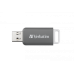 Stick USB MEMORIE USB VERBATIM DATABAR 128GB USB 2.0, GRI 49456 (TIMBRU VERDE 0.03 LEI) 