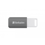 Stick USB MEMORIE USB VERBATIM DATABAR 128GB USB 2.0, GRI 49456 (TIMBRU VERDE 0.03 LEI) 