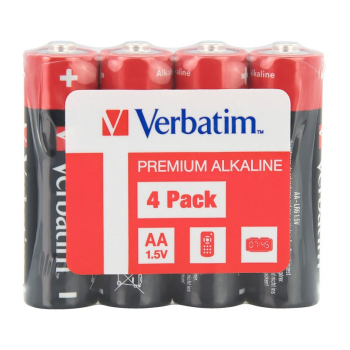 BATERIE VERBATIM AA (R6), 1.5V alcalina, 4 buc., shrink wrap 49501 (timbru verde 0.32 lei) 