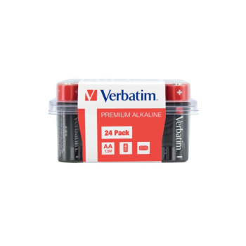 BATERIE VERBATIM AA (R6), 1.5V alcalina, 24 buc., 49505 (timbru verde 0.96 lei) 
