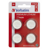 BATERIE VERBATIM, butoni (CR2430), 3V litiu, 4 buc., 49534 (timbru verde 0.04 lei) 
