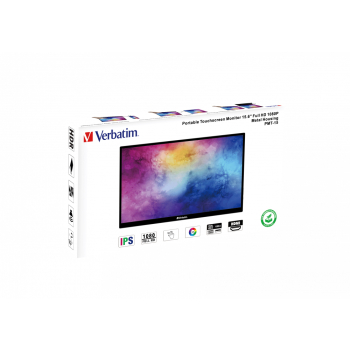 Monitor tactil portabil Verbatim 15.6 49592 (timbru verde 7 lei) 