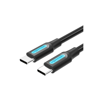 Cablu USB Vention, USB Type-C (T) la USB Type-C (T), 1m rata transfer 480 Mbps, invelis PVC, negru, COSBF (timbru verde 0.18 lei) - 6922794749443 