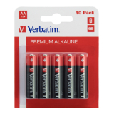 BATERIE VERBATIM AA (R6), 1.5V alcalina, 10 buc., 49875 (timbru verde 0.8 lei) 