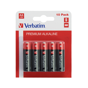 BATERIE VERBATIM AA (R6), 1.5V alcalina, 10 buc., 49875 (timbru verde 0.8 lei) 