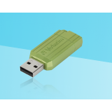 Stick USB MEMORIE USB VERBATIM PINSTRIPE 64GB GREEN 49964 (timbru verde 0.03 lei) 