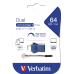 Stick USB MEMORIE USB VERBATIM STORE ` N ` GO DUAL 64 GB USB 3.0+ USB C 64GB 49967 (TIMBRU VERDE 0.03 LEI) 