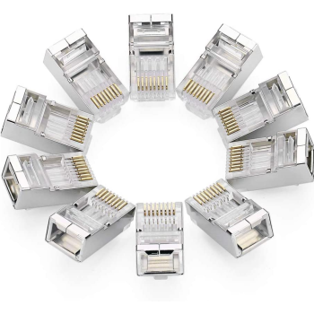 MUFA RJ-45 Ugreen, NW111 pt. cablu UTP, Cat6, RJ-45 (T), shielded crystal head, 50 buc, 50247 - 6957303852475 