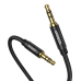 CABLU audio Ugreen, AV112 stereo 3.5 mm jack (T) la 3.5 mm jack (T), 2m, conectori auriti, braided, negru 50363 (timbru verde 0.18 lei) - 6957303853632 