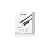 CABLU USB Ugreen adaptor, CM204 cablu consola USB 2.0 (T) la RJ-45(T), 1.5m, negru, 50773 (timbru verde 0.08 lei) - 6957303857739 