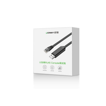CABLU USB Ugreen adaptor, CM204 cablu consola USB 2.0 (T) la RJ-45(T), 1.5m, negru, 50773 (timbru verde 0.08 lei) - 6957303857739 CABLU USB Ugreen adaptor, CM204 cablu consola USB 2.0 (T) la RJ-45(T), 1.5m, negru, 50773 (timbru verde 0.08 lei) - 6957303857739