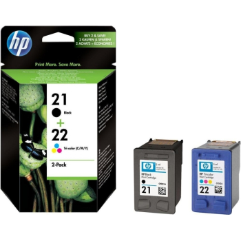 Pachet Cartuse Cerneala HP Nr. 21/22 Black/Color for Deskjet 3920, Deskjet 3940, Deskjet D1360, Deskjet D1460, Deskjet D1560, Deskjet F2290,PSC 1410, Deskjet D2360, Deskjet D2460,Deskjet F2180, Deskjet F2280,Deskjet F370, Deskjet F380 AIO,Deskjet F4172