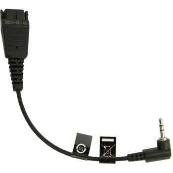 Jabra CABLE W/ QD TO 2.5MM PLUG/F/ PANASONIC GB500/PLX CA40 8800-00-46