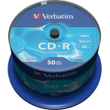 Consumabil CD-R VERBATIM 700MB, 80min, viteza 52x, 50 buc, spindle, 43351 
