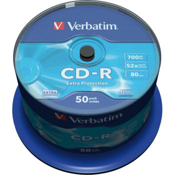 Consumabil CD-R VERBATIM 700MB, 80min, viteza 52x, 50 buc, spindle, 43351 