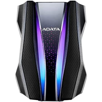 HDD ADATA EXTERN 2.5 USB 3.2 Gen1 2TB HD770G, iluminare RGB, Black AHD770G-2TU32G1-CBK (timbru verde 0.8 lei) 