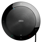 Jabra SPEAK 510+ UC incl. LINK 360 USB-Coference solution, 360-degree-microphone, inhibits echos & noise, Plug&Play, mute and volume button, Wideband (150 - 6.800 Hz)integrated rechargeable battery (15 hours talk time), Bluetooth (up to 100 meters