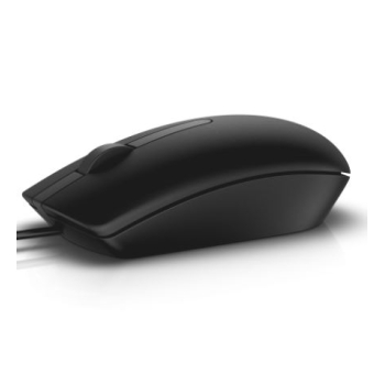 MOUSE DELL, MS116, PC sau NB, cu fir, USB, optic, 1000 dpi, butoane/scroll 3/1, , negru, 570-AAIR-05 (timbru verde 0.18 lei) 