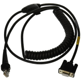 Honeywell Industrial Cable: RS232 (5V signals), black, DB9 Female, 3m (9.8´), coiled, 5V external power with option power on pin 9, with ferrite CBL-020-300-C00-02