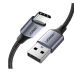 CABLU alimentare si date Ugreen, US288, Fast Charging Data Cable pt. smartphone, USB la USB Type-C, 5V/3A, nickel plating, braided, 0.5m, alb, 60130 (timbru verde 0.08 lei) - 6957303861309 