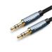 CABLU audio Ugreen, AV112 stereo (3.5 mm jack T/T), 2m, conectori auriti, braided, albastru 60181 (timbru verde 0.18 lei) - 6957303861811 