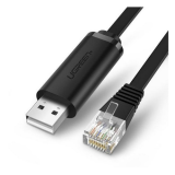 CABLU USB Ugreen adaptor, CM204 cablu consola USB 2.0 (T) la RJ-45(T), 3m, negru, 60813 (timbru verde 0.08 lei) - 6957303868131 