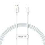 CABLU alimentare si date Baseus Superior (SUPERVOOC), pt. smartphone, USB la USB Type-C , 65W, 1m, alb CAYS000902 (timbru verde 0.18 lei) - 6932172612894 