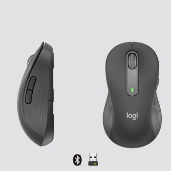Mouse Logitech M650 L WRLS - GRAPHITE/- LEFT-HANDED - SIZE L 910-006239