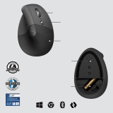 Mouse Logitech LIFT FOR BUSINESS/GRAPHITE / BLACK - EMEA 910-006494