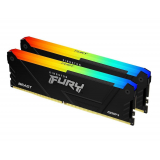 Memorie Kingston 16GB DDR4-3200MT/S CL16/DIMM (KIT OF 2) FURY BEAST RGB KF432C16BB2AK2/16
