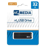 MEMORIE USB VERBATIM MYMEDIA, USB 2.0, 32GB, NEGRU 69262 (TIMBRU VERDE 0.03 LEI) 