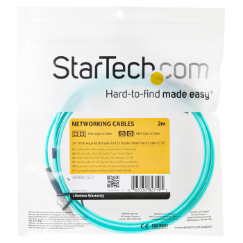 2M AQUA FIBER PATCH CABLE                                  IN