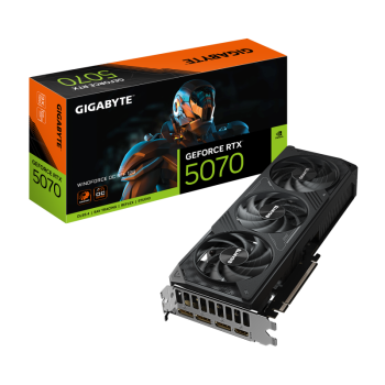 GIGABYTE Video Card NVIDIA GeForce RTX 5070 WINDFORCE OC SFF 12G (12GB GDDR7/192bit, PCI-E 5.0, Recommended PSU 750W, 16Pin Power connector, 3x DP, 1x HDMI) Black