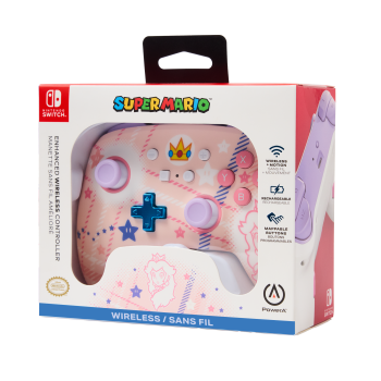 CONTROLLER PowerA, fara fir, pentru Nintendo Switch/ OLED/ Lite, Princess Peach Plaid, 
