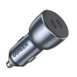 INCARCATOR auto Ugreen, CD213 2 x USB Type-C Output 5V/3A QC3.0, total output 36W, pt. bricheta auto, gri 70594 (timbru verde 0.8 lei) - 6957303875948 