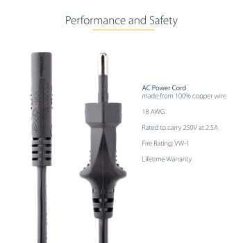 Cablu StarTech LAPTOP POWER CORD - 18 AWG/EU PLUG TO C7 - 18AWG 752E-3M-POWER-LEAD Cablu StarTech LAPTOP POWER CORD - 18 AWG/EU PLUG TO C7 - 18AWG 752E-3M-POWER-LEAD