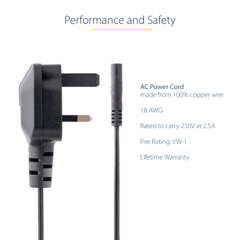 Cablu StarTech 1M UK PLUG TO C7 POWER CORD/. PXTNB2SUK1M