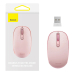 MOUSE Baseus PC sau NB wireless, 2.4GHz si Bluetooth, optic, 800/ 1200/1600 dpi,butoane/scroll 3/1, roz,B01055503413-00 (timbru verde 0.18 lei) - 6932172632854 