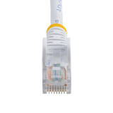 1M CAT 5E WHITE SNAGLESS ETHERNET RJ45 CABLE MALE TO MALE