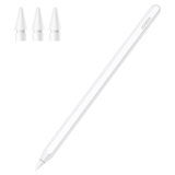 TOUCH PEN Ugreen, indicator LED, baterie li-ion, incarcare magnetica wireless, compatibil Ipad, alb 15910 - (timbru verde 0.03 lei) - 6941876219100 