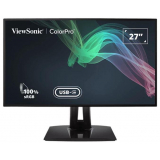 MONITOR ViewSonic 27 inch, home | office, IPS, 4K UHD (3840 x 2160), wide, 350 cd/mp, 6 ms, HDMI x 2 | Display Port, VP2768A-4K (timbru verde 7 lei) 