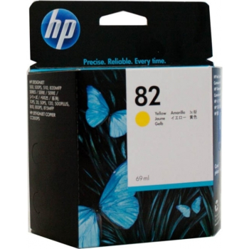 Cartus Cerneala HP Nr. 82 Yellow 69 ml for Designjet 10PS, Designjet 20PS, Designjet 50PS, Designjet 500, Designjet 800, Designjet CC800, Designjet 510 A0 C4913A