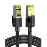 PATCH CORD UTP Ugreen Cat7, NW150 fire din cupru, tiny cable, viteza maxima 10 Gbps, braided, 2m, negru 80423 (timbru verde 0.08 lei) - 6957303884230 
