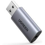 PLACA de SUNET Ugreen CM383 extern, interfata USB 2.0 (T) la 3.5 mm jack (M), gri 80864 - 6957303888641