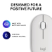 Logitech PEBBLE MOUSE 2 M350S WHITE/TONAL BT N/A EMEA-808 DONGLELESS 910-007013