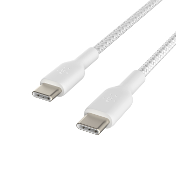 Adaptor Belkin USB-C TO USB-C BRAIDED PVC/WHITE 1M TWIN PACK CAB004BT1MWH2PK