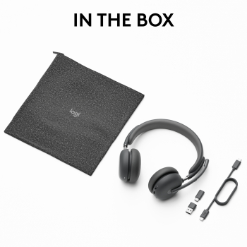 Casti Logitech HEADSET ZONE WIRELESS 2 UC/GRAPHITE UC - 2.4GHZ/BT EMEA-914 981-001311