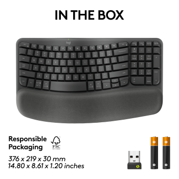 Tastatura Logitech WAVE KEYS FOR BUSINESS GRAPHITE/US INTL 2.4GHZ/BTN/A-973 - B2B 920-012334