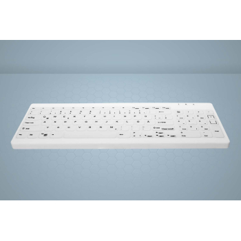 Tastatura Cherry HYGIENE COMPACT ULTRAFLAT/KEYBOARD WITH NUMPAD FULLY SEALE AK-C7012F-UVS-W/GE