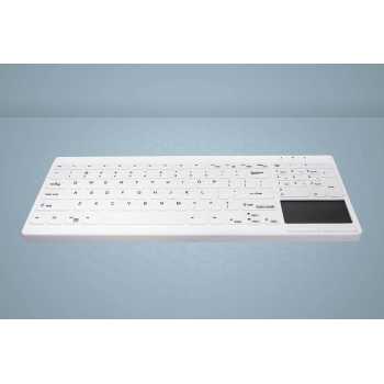Tastatura Cherry HYGIENE COMPACT ULTRAFLAT/TOUCHPAD KEYBOARD WITH NUMPAD FU AK-C7412F-GUS-W/FR